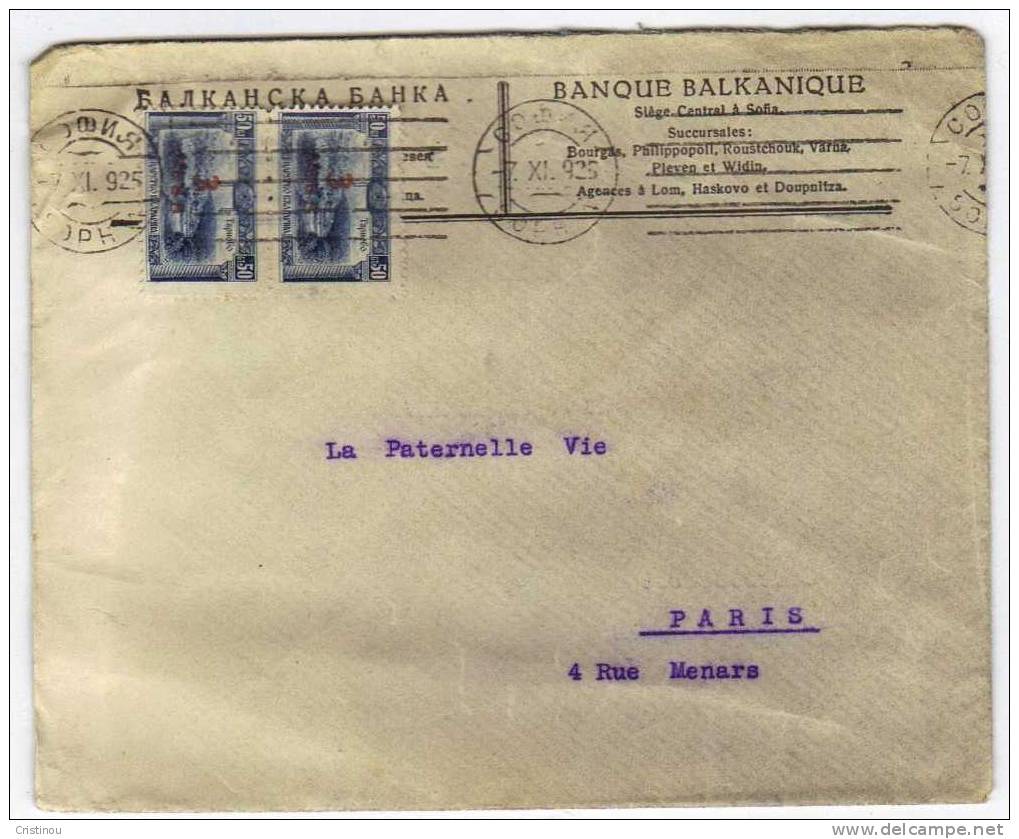 Lettre BULGARIE 1925 (Sofia) - Lettres & Documents