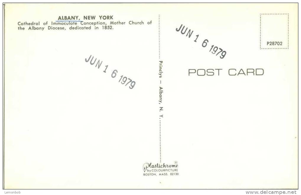 USA – United States –  Albany, New-York – Cathedral Of Immaculate Conception – 1970s Unused Postcard [P3201] - Albany