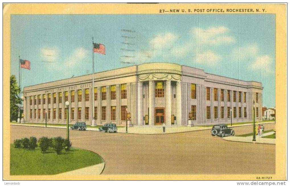 USA – United States – New U.S. Post Office, Rochester N.Y. 1947 Used Postcard [P3207] - Rochester