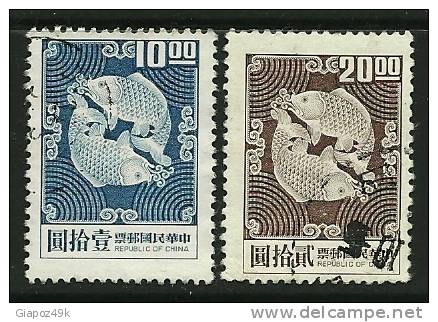 ● TAIWAN FORMOSA - 1974 - PESCI  - N. 960 A/B Usati - Cat. ? €  - Lotto 10 - Used Stamps