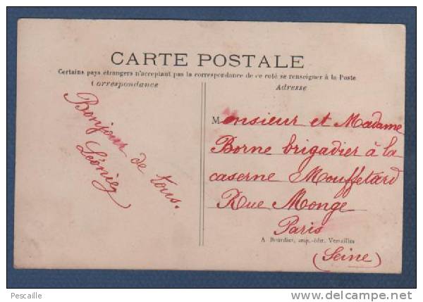 78 YVELINES - CP ANIMEE MAULE - HOTEL DE VILLE - A. BOURDIER IMP. EDIT. VERSAILLES - CIRCULEE EN 1906 - Maule