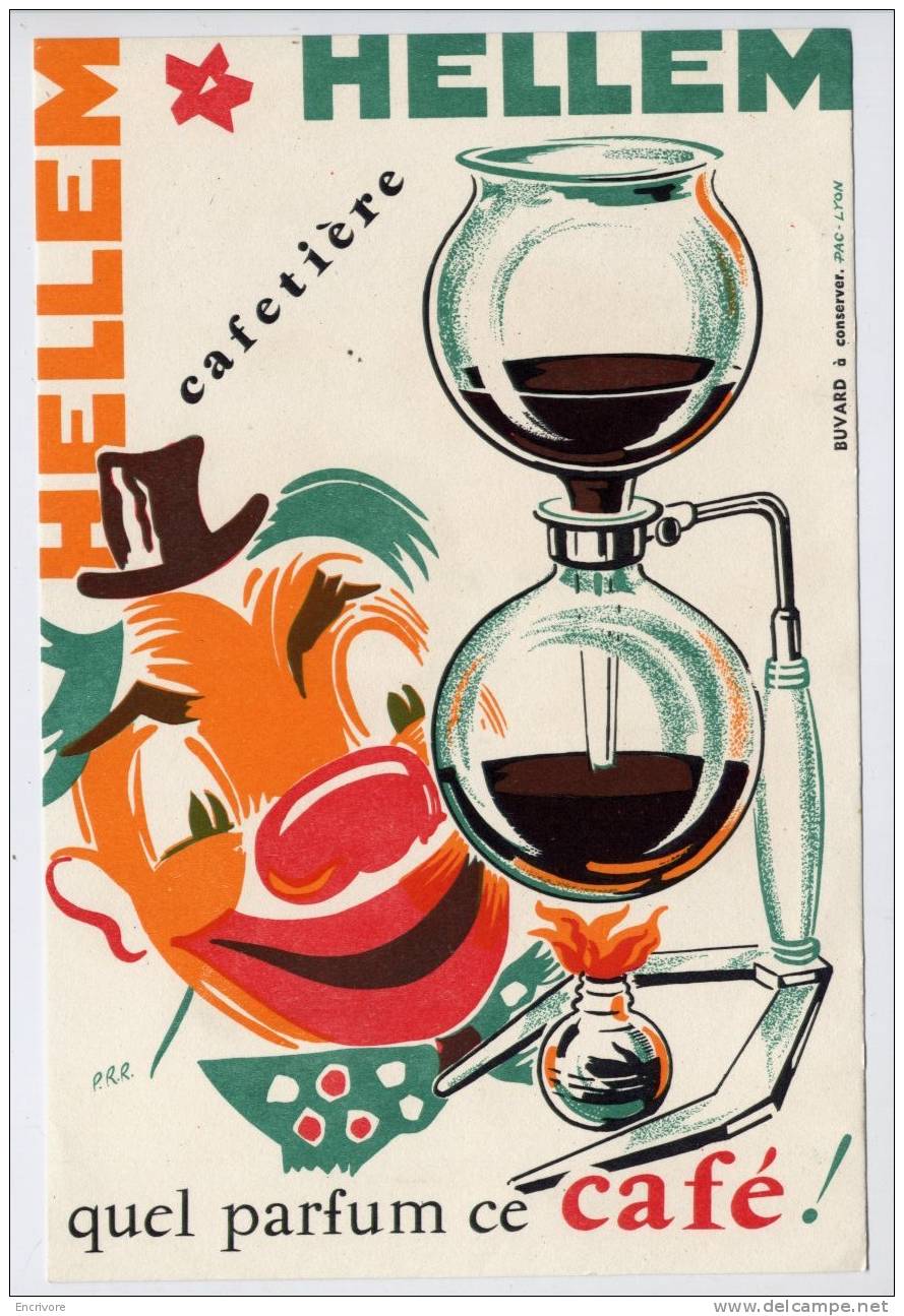 Buvard Cafetière HELLEM Clown Dessin P.R.R. - H