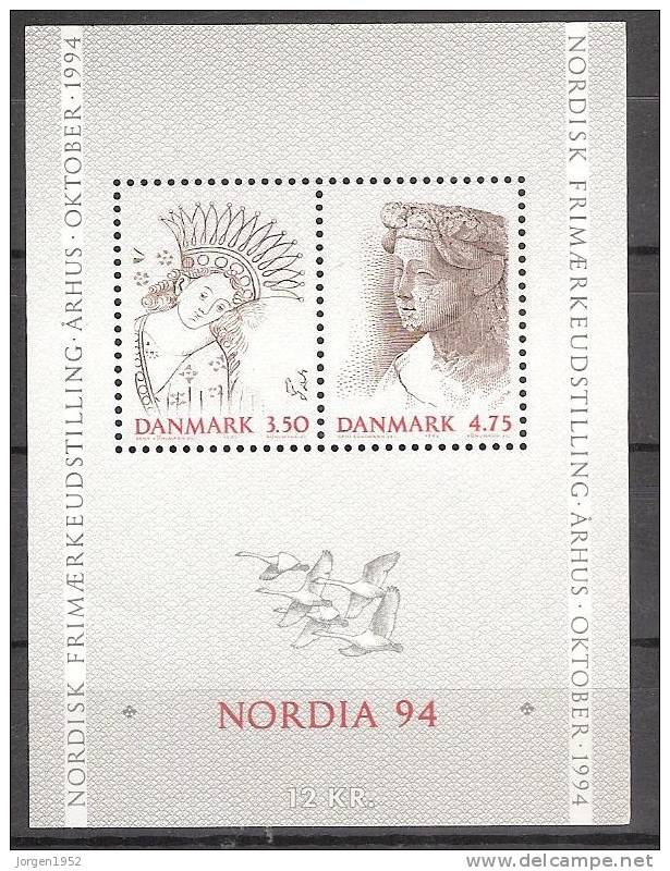 DENMARK   NORDIA 94   BLOCK  FROM YEAR 1992 - Blocks & Sheetlets