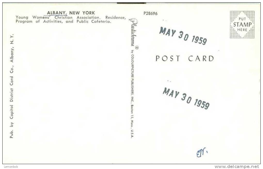 USA – United States – Albany, New York 1950s Unused Chrome Postcard [P3218] - Albany