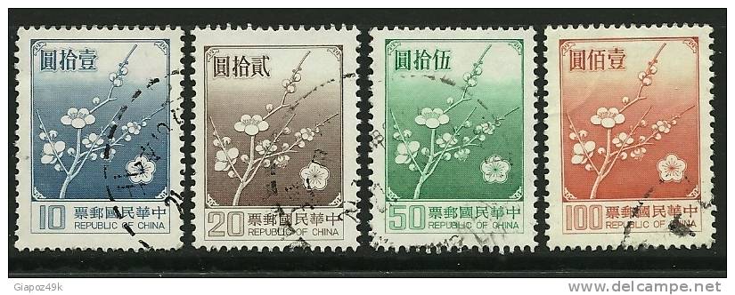 ● TAIWAN FORMOSA - 1979 - FIORI - N. 1237a / 40b  Usati, Serie Completa - Cat. ? €  - Lotto 14 - Used Stamps
