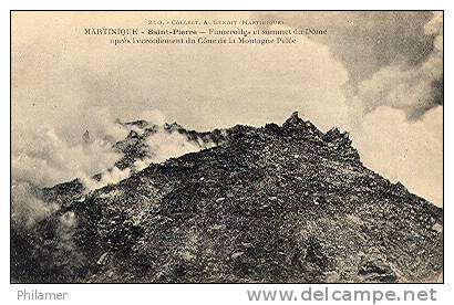 Martinique Antilles Carte Postale Saint-pierre Fumerolles Et Sommet Dome Montagne Pelee Ed Benoit N°210 Neuve TB - Other & Unclassified