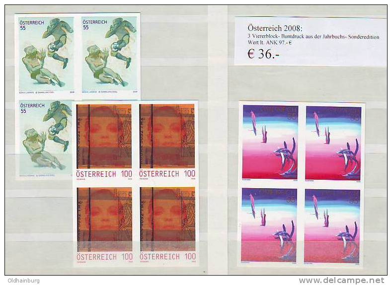 0018dh: Buntdrucke Österreich 2008 Aus Jahrbuch- Sonderedition - Sonstige & Ohne Zuordnung