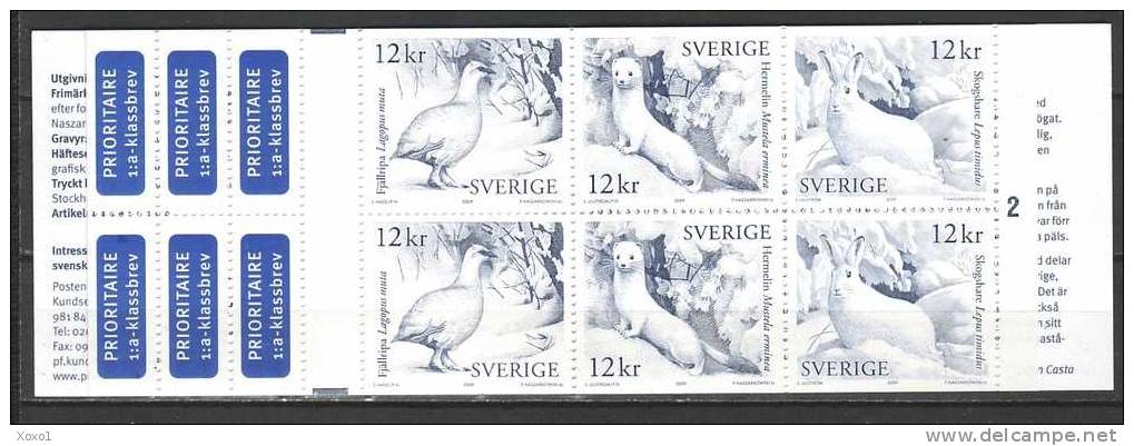Sweden 2009 Mi.No. 2730 - 2732 Schweden Sverige Snow-white Animals Animals BIRDS 6v  MNH** 13,50 € - Rabbits