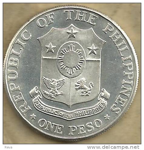 PHILIPPINES 1 PESO  EMBLEM FRONT BATAAN DAY 25 YEARS  BACK 1967 AUNC AG SILVER KM? READ DESCRIPTION !! - Philippines