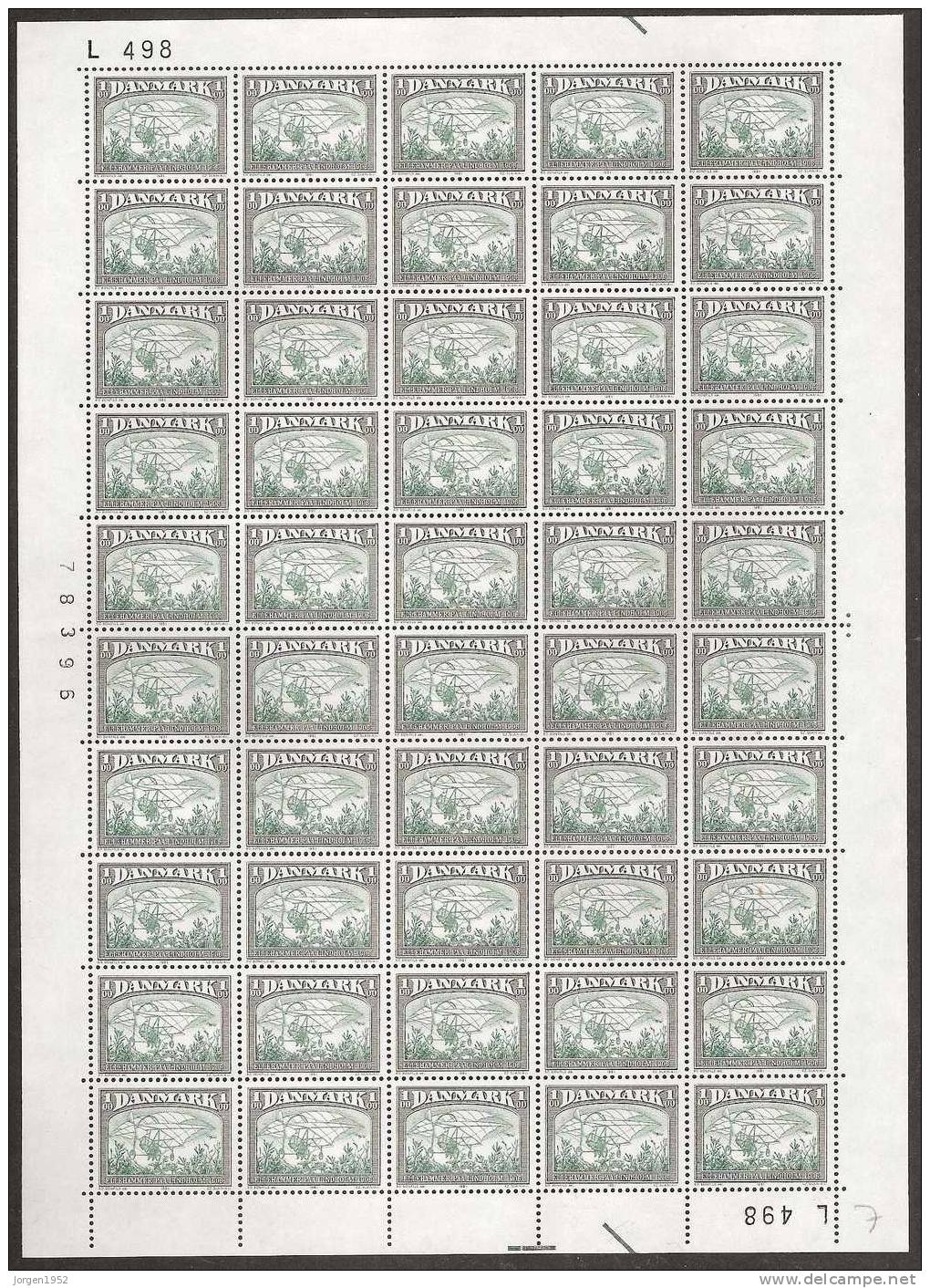 DENMARK SHEETS  FROM  YEAR 1981  MARGINAL NUMBER L 498 - Fogli Completi
