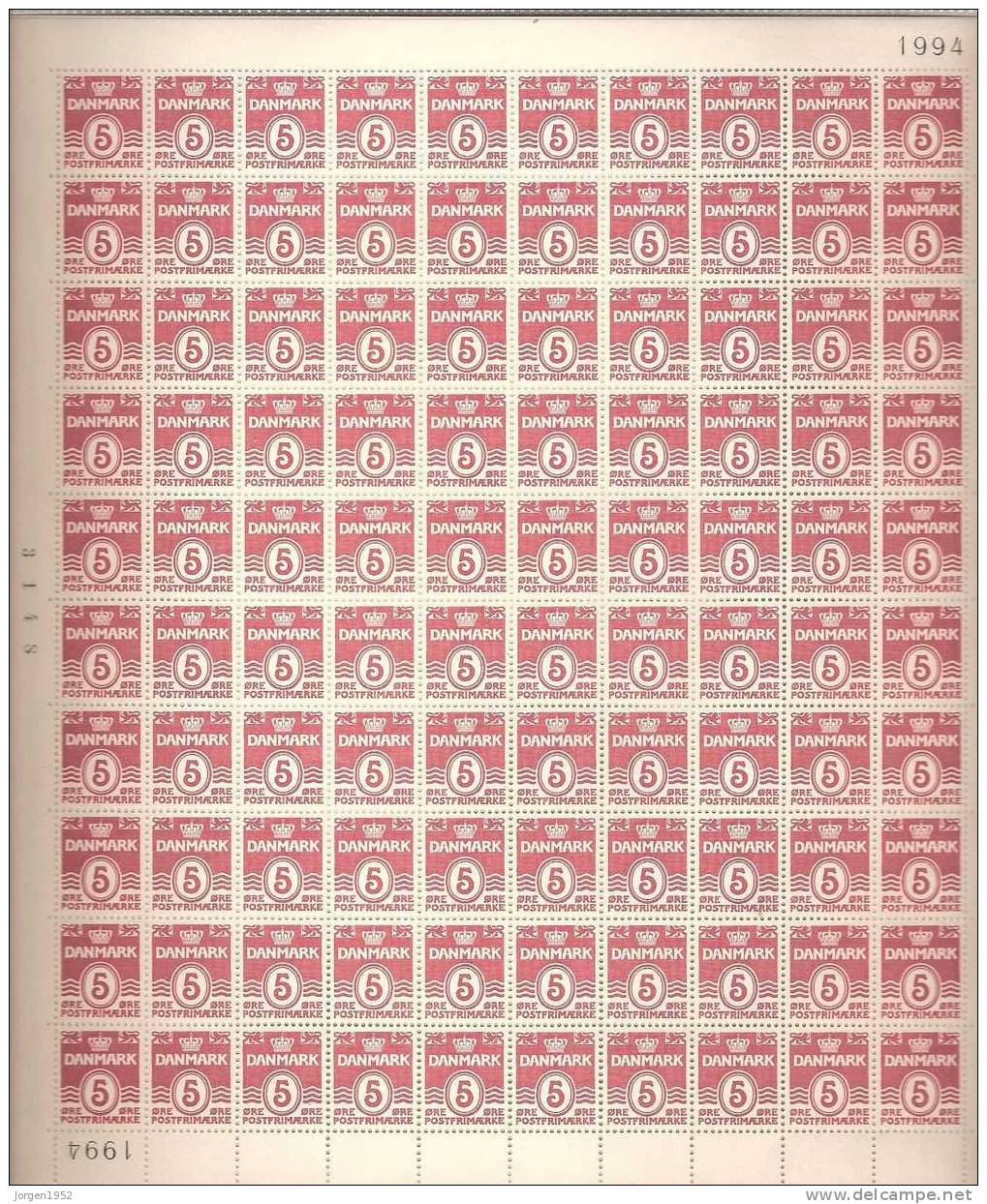 DENMARK SHEETS  FROM  YEAR 1938 MARGINAL NUMBER 1994 - Ganze Bögen