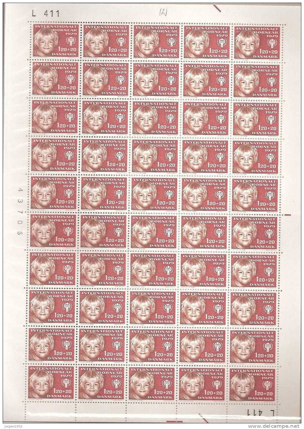 DENMARK SHEETS  FROM  YEAR 1979 MARGINAL NUMBER   L 411 - Ganze Bögen