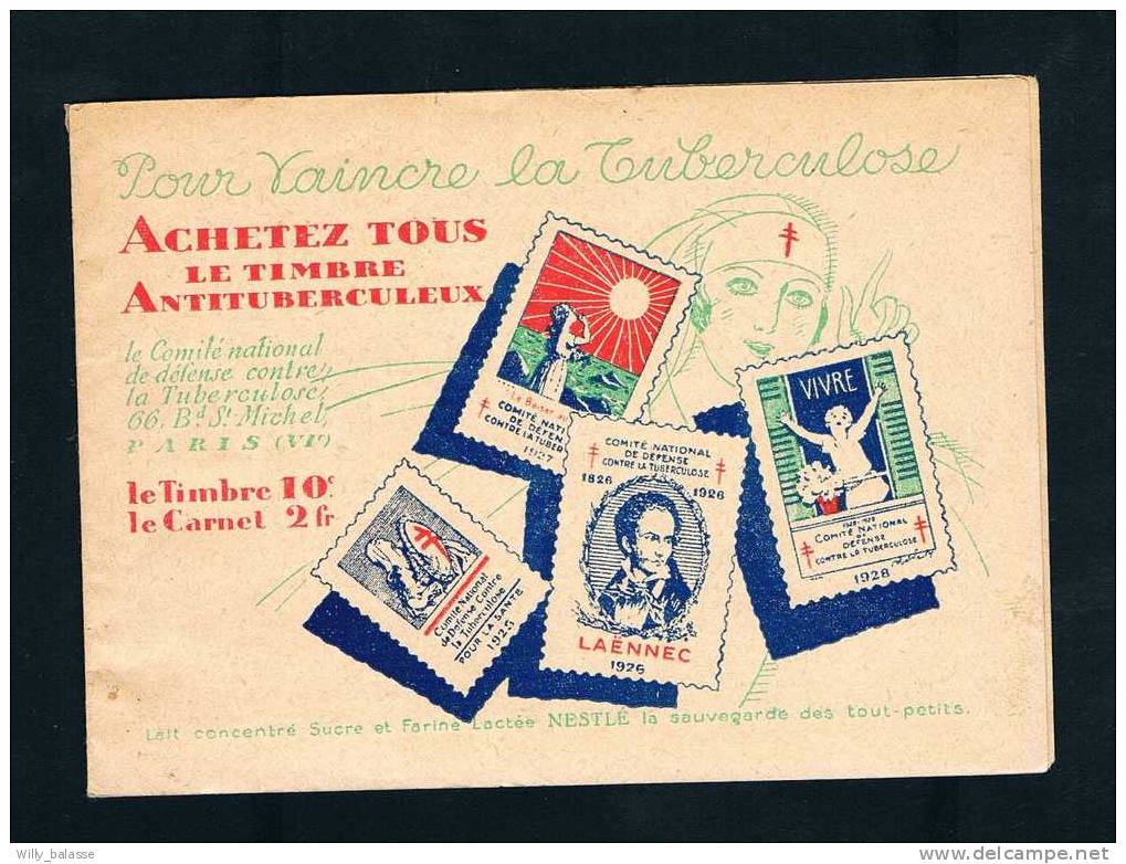 France Carnet + - 1930 Carnet Avec Vignette "antituberculeux" - Other & Unclassified