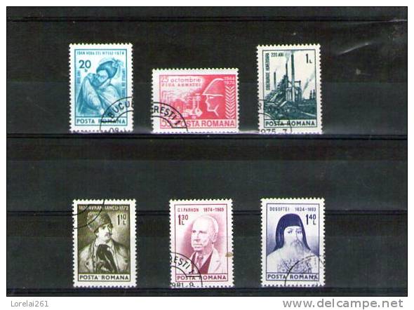 1974  ANNIVERSAIRES  YV= 2855/2860 - Used Stamps