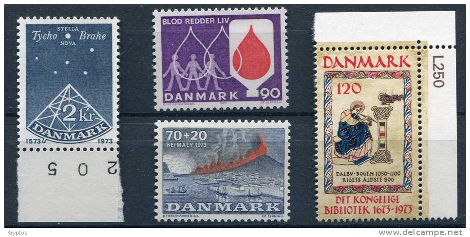 Denmark 1973-74. 4 Stamps - Ungebraucht