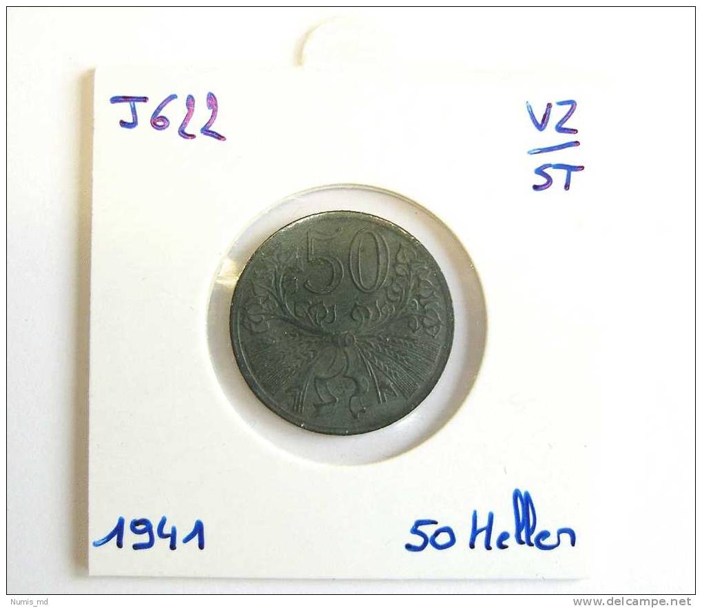 Böhmen Und Mähren : 50 Heller 1941 *VZ/ST* (J622) - Military Coin Minting - WWII