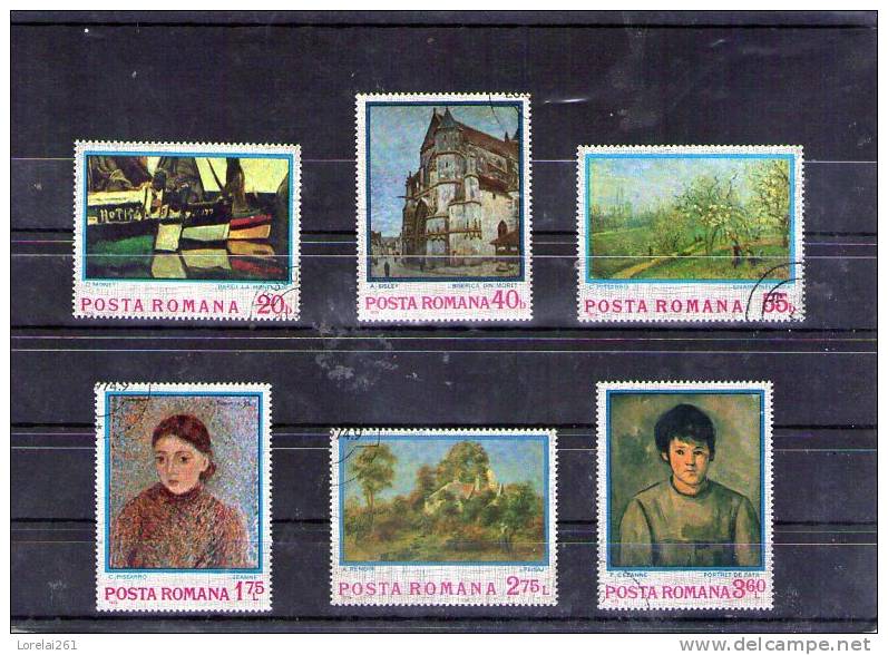 1974  PEINTURE IMPRESSIONNISTE YV= 2822/2827 - Used Stamps