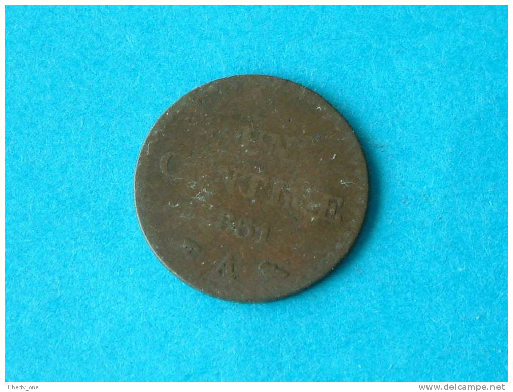 1851 A - UN CENTIME / KM 754 ( For Grade, Please See Photo ) ! - Other & Unclassified