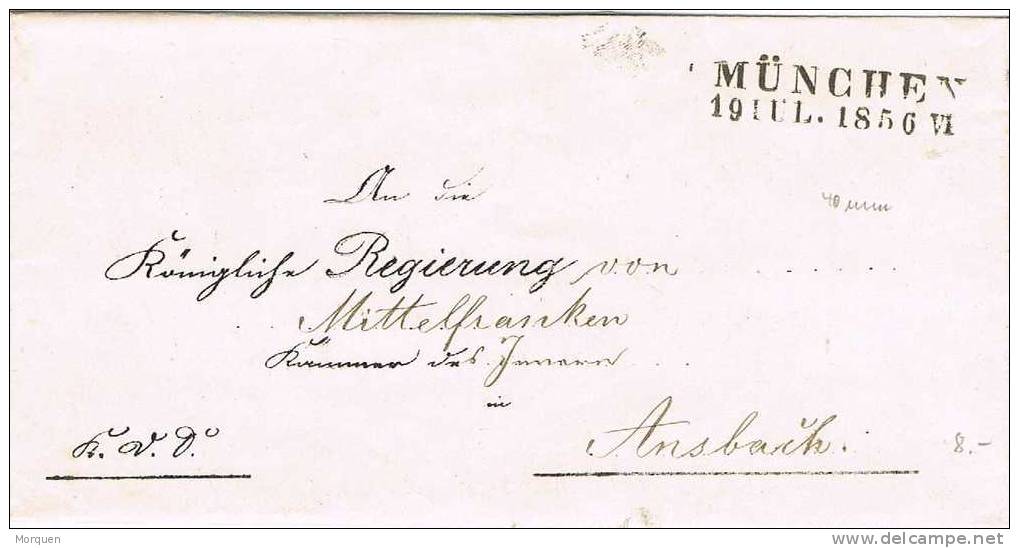 Envuelta Pre Filatelia MUNCHEN (Alemania) 1856 - [Voorlopers