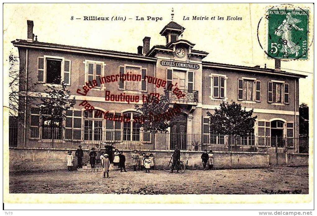 CpH181 - RILLIEUX LA PAPE - La Mairie Et Les Ecoles - (01 Ain) - Rillieux La Pape