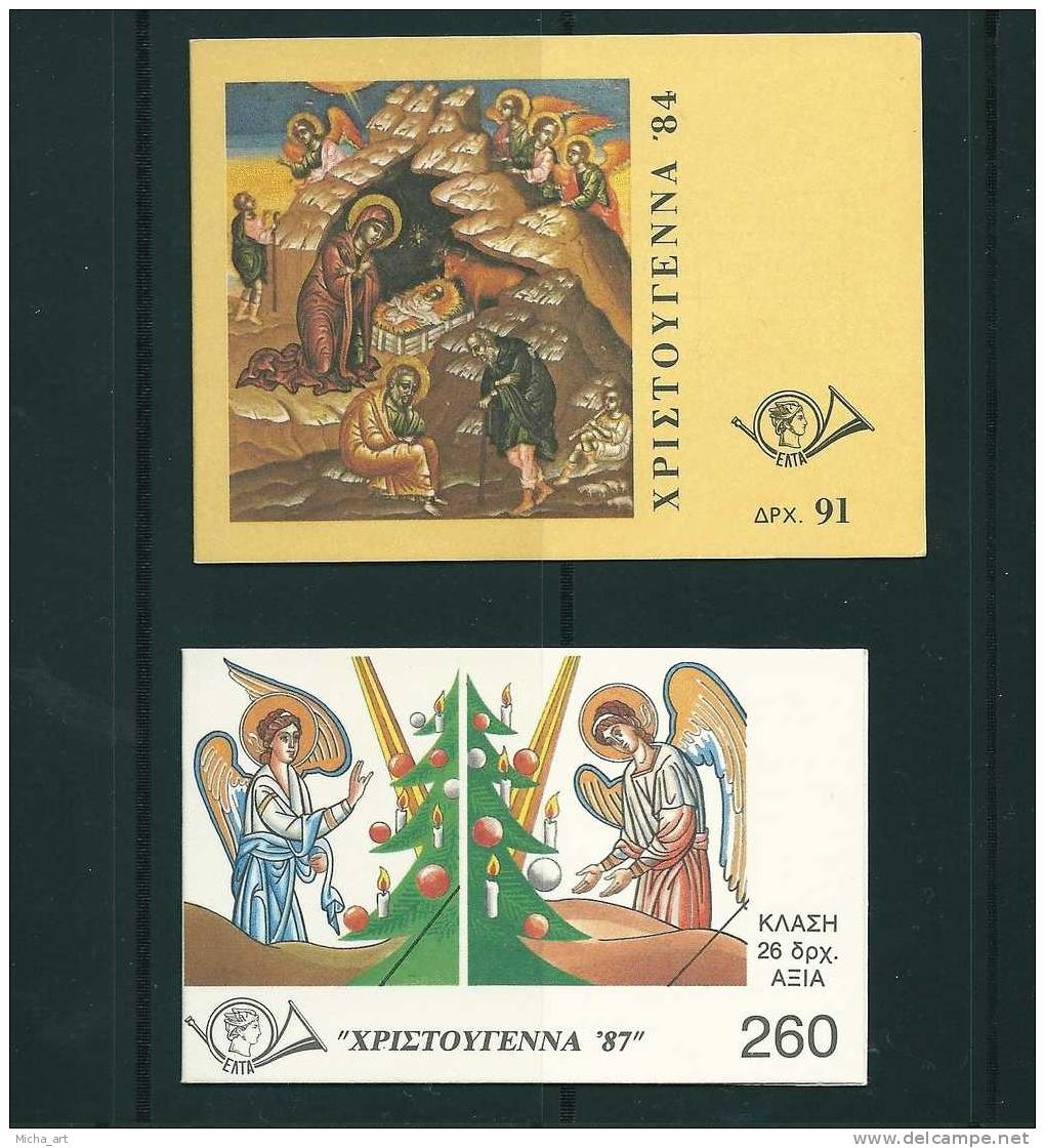 Greece 1984 And 1987 Christmas Booklets - Cuadernillos