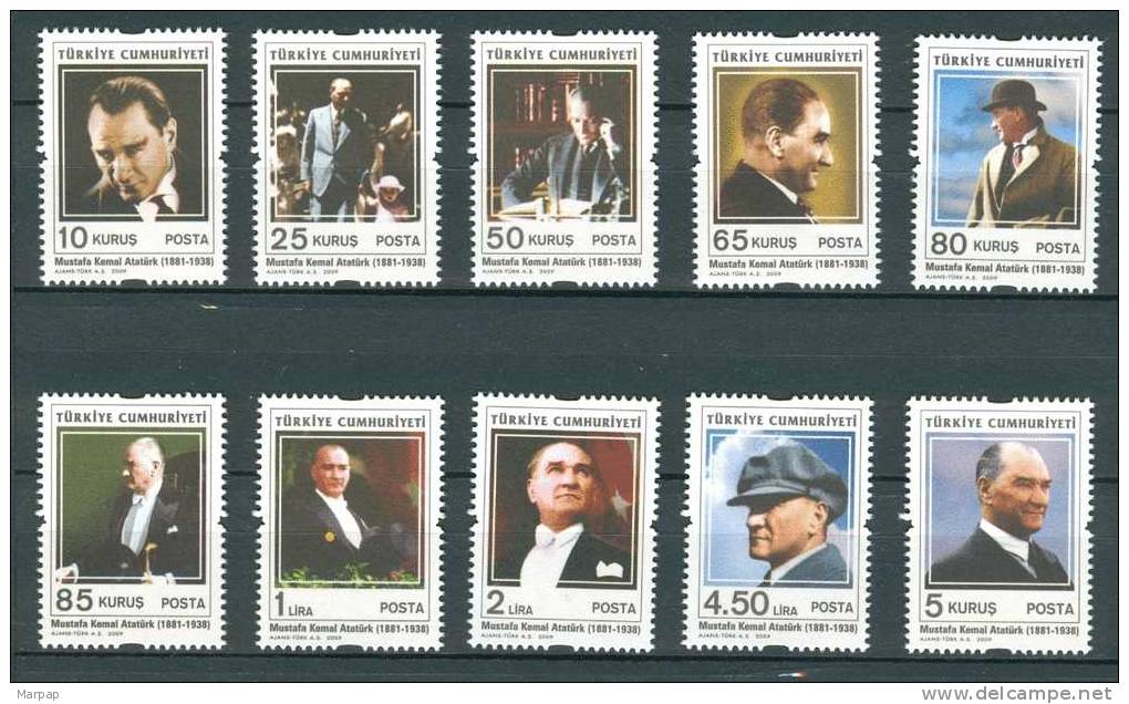 Turkey, Yvert No 3445/3454, MNH - Unused Stamps