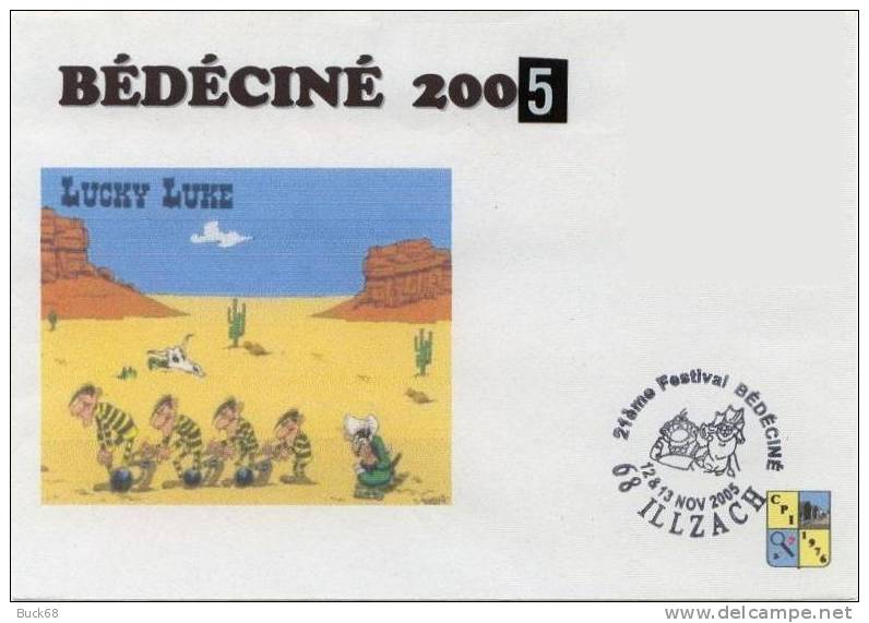 BEDECINE 2005 ILLZACH Enveloppe Vierge Privée Avec Cachet Officiel  ACHDE - Cómics