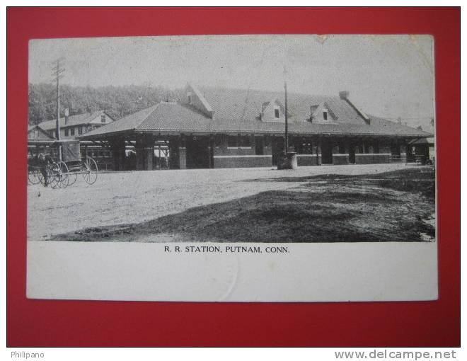 Depot-Train Station--     Putnam  Ct   1908 Cancel    ---===ref 187 - Andere & Zonder Classificatie