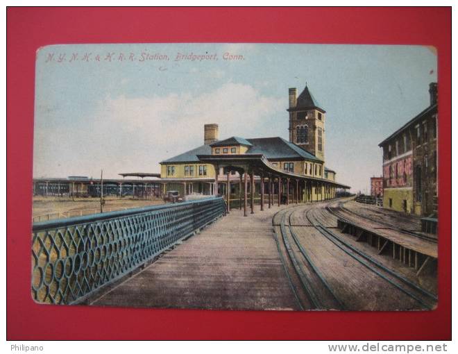Depot-Train Station--   Bridgeport   Ct      1909 Cancel    ---===ref 187 - Bridgeport