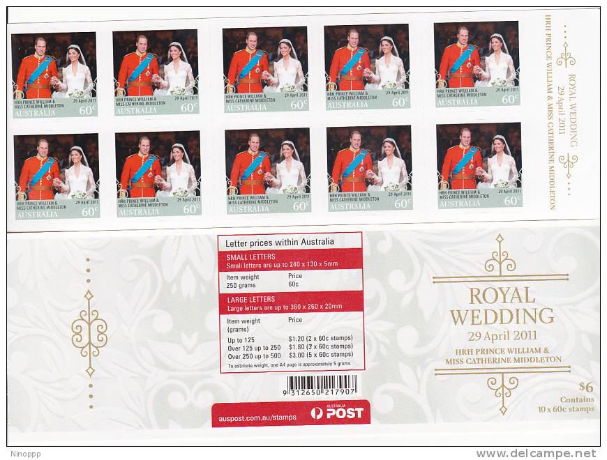 Australia 2011 Royal Wedding  Booklet - Booklets