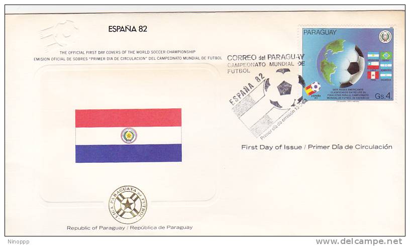 Paraguay 1982 Spain World Cup Souvenir Cover - Other & Unclassified