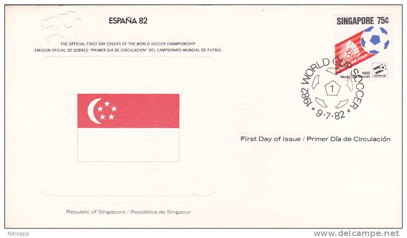 Singapore 1982  Spain World Cup Souvenir Cover - Other & Unclassified