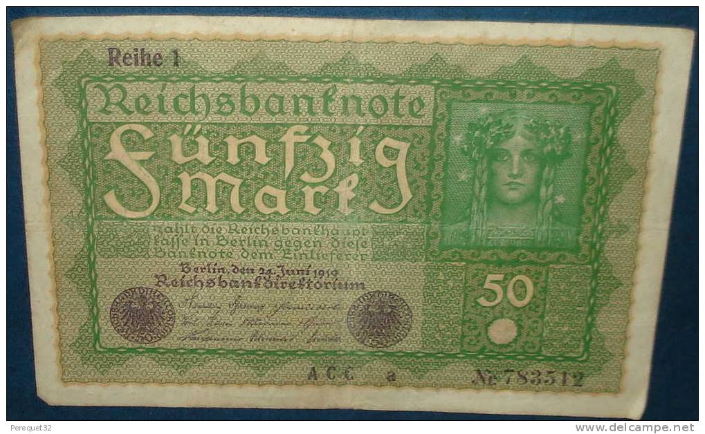 REICHSBANKNOTE.50 Mark.etat Correct - 50 Mark