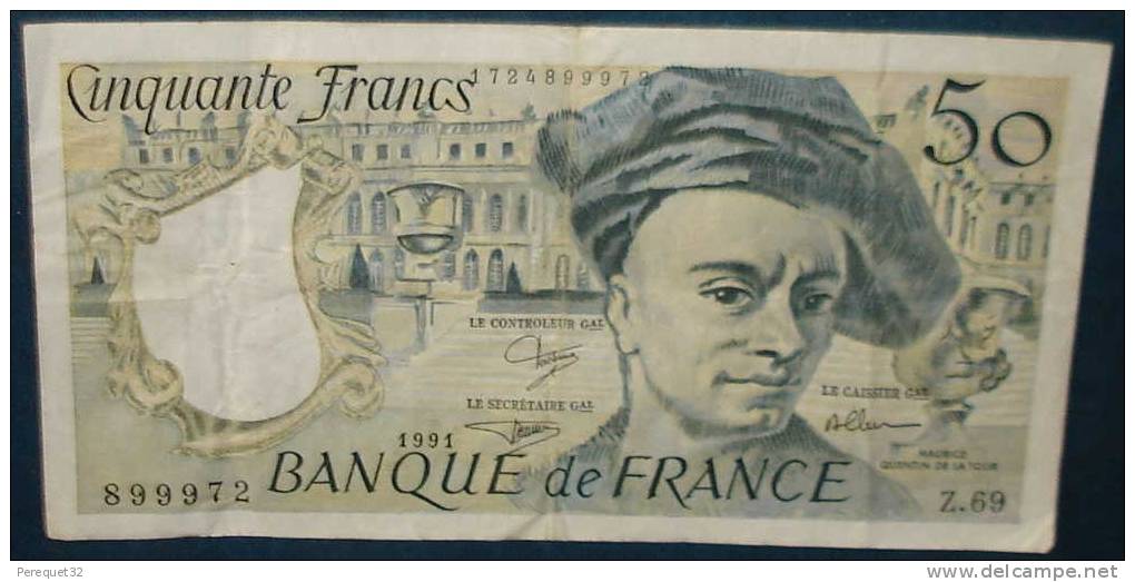 50 Francs QUENTIN De La TOUR.1991 - 50 F 1976-1992 ''quentin De La Tour''