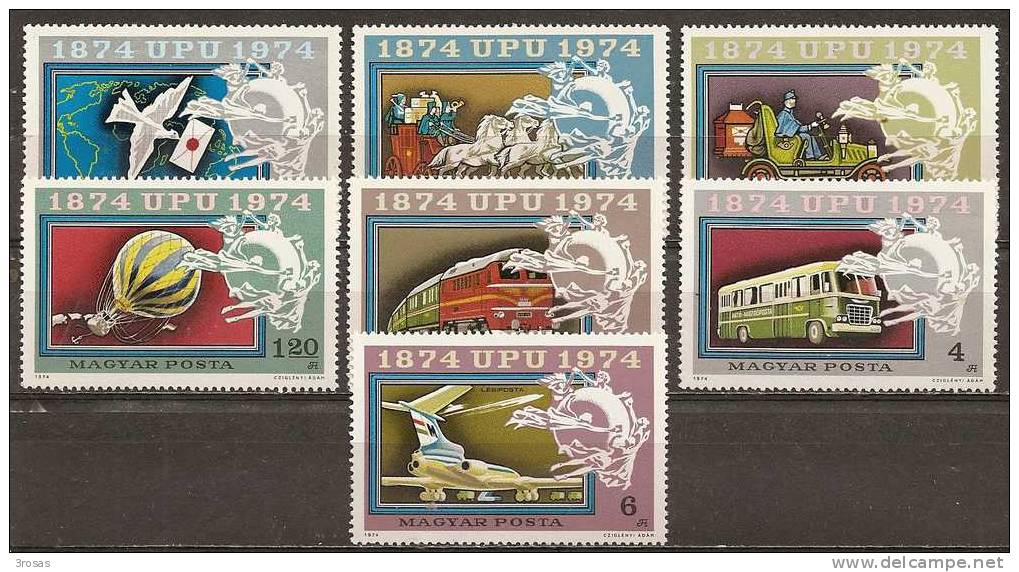 Hongrie Hungary 1974 UPU Serie Complete Avec Feuille Neuf MNH ** - Nuevos