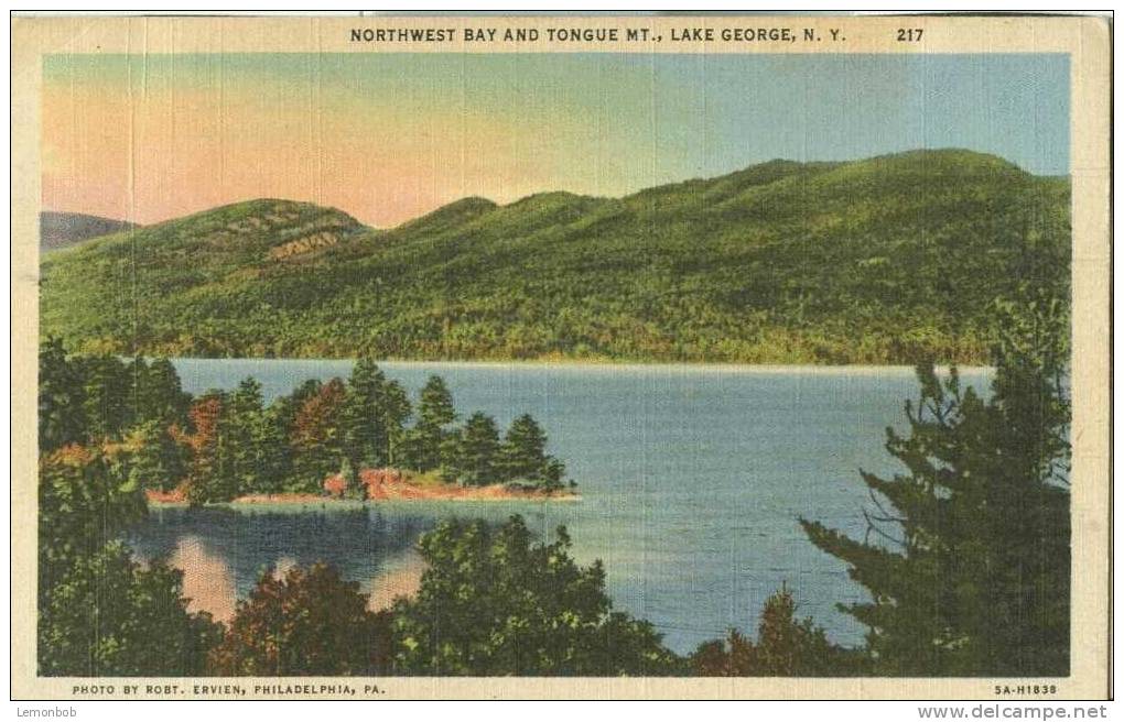 USA – United States – Northwest Bay And Tongue Mt. Lake George, N.Y. Unused Postcard [P3348] - Lake George