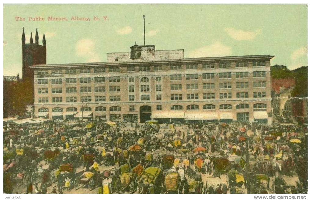 USA – United States – The Public Market, Albany N.Y. Early 1900s Unused Postcard [P3349] - Albany