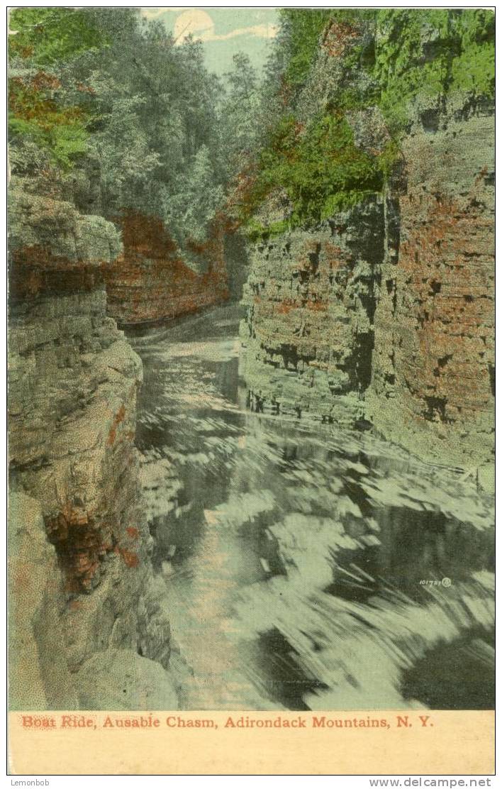 USA – United States –  Boat Ride, Ausable Chasm, Adirondack Mountains, N.Y. 1915 Used Postcard [P3353] - Adirondack