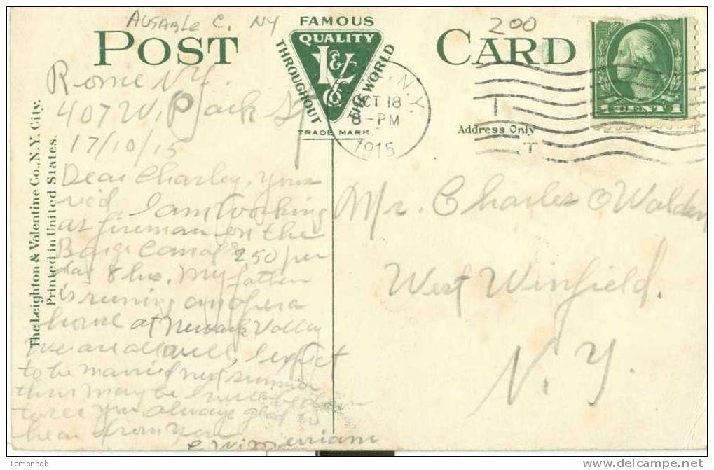 USA – United States –  Boat Ride, Ausable Chasm, Adirondack Mountains, N.Y. 1915 Used Postcard [P3353] - Adirondack