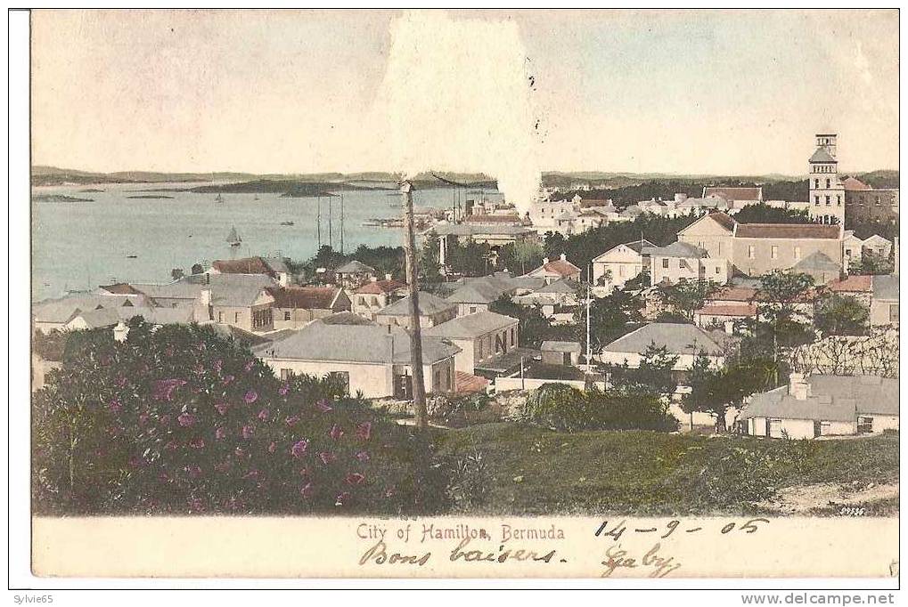 CITY OF HAMILTON-BERMUDA(timbre Arraché Cpa 1900) - Autres & Non Classés