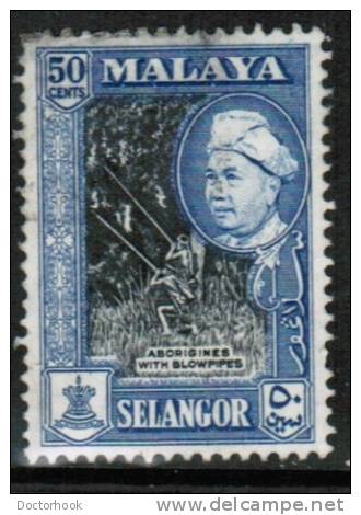 MALAYA---Selangor   Scott #  109  F-VF USED - Malayan Postal Union