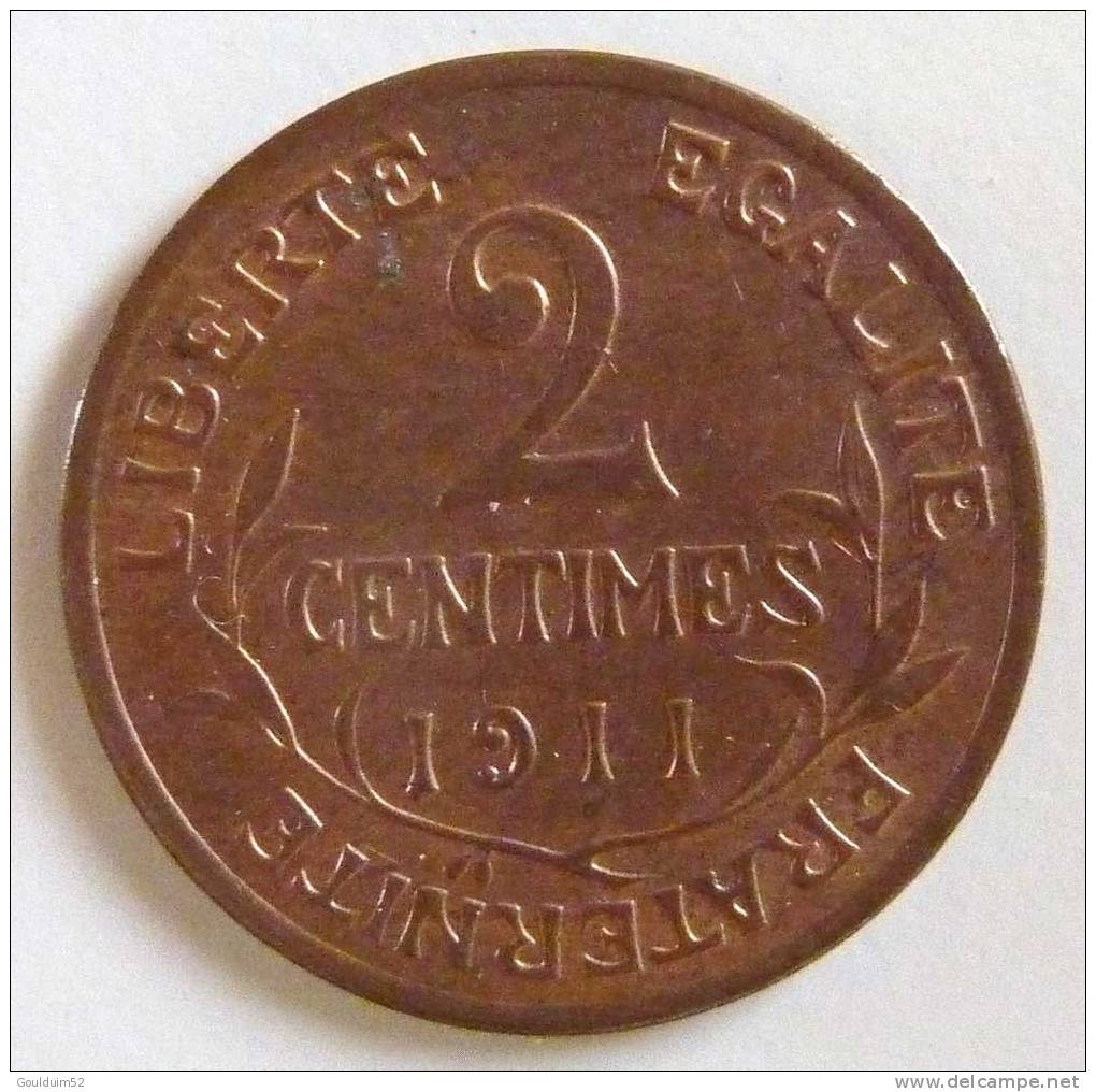 Deux Centimes 1911  Daniel Dupuis - 2 Centimes