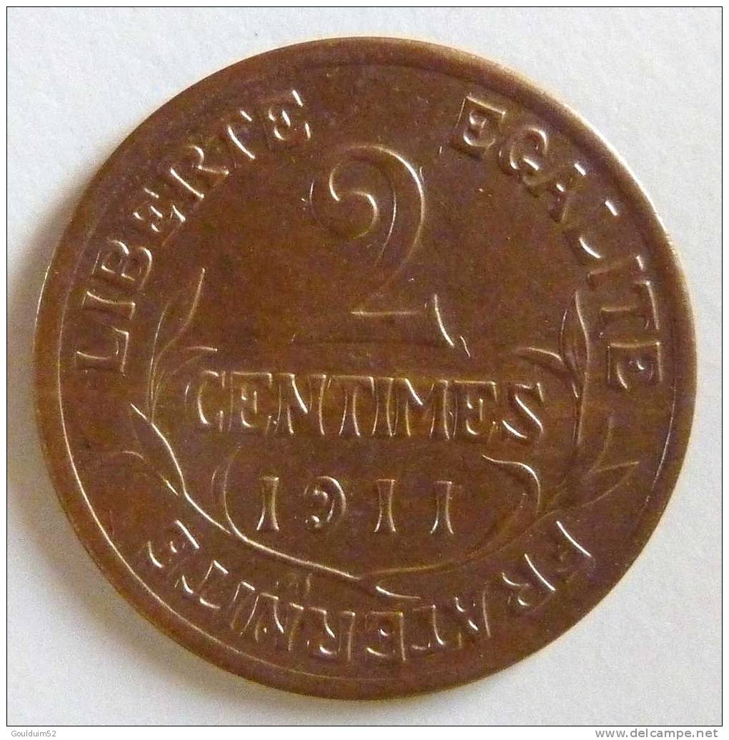 Deux Centimes 1911  Daniel Dupuis - 2 Centimes