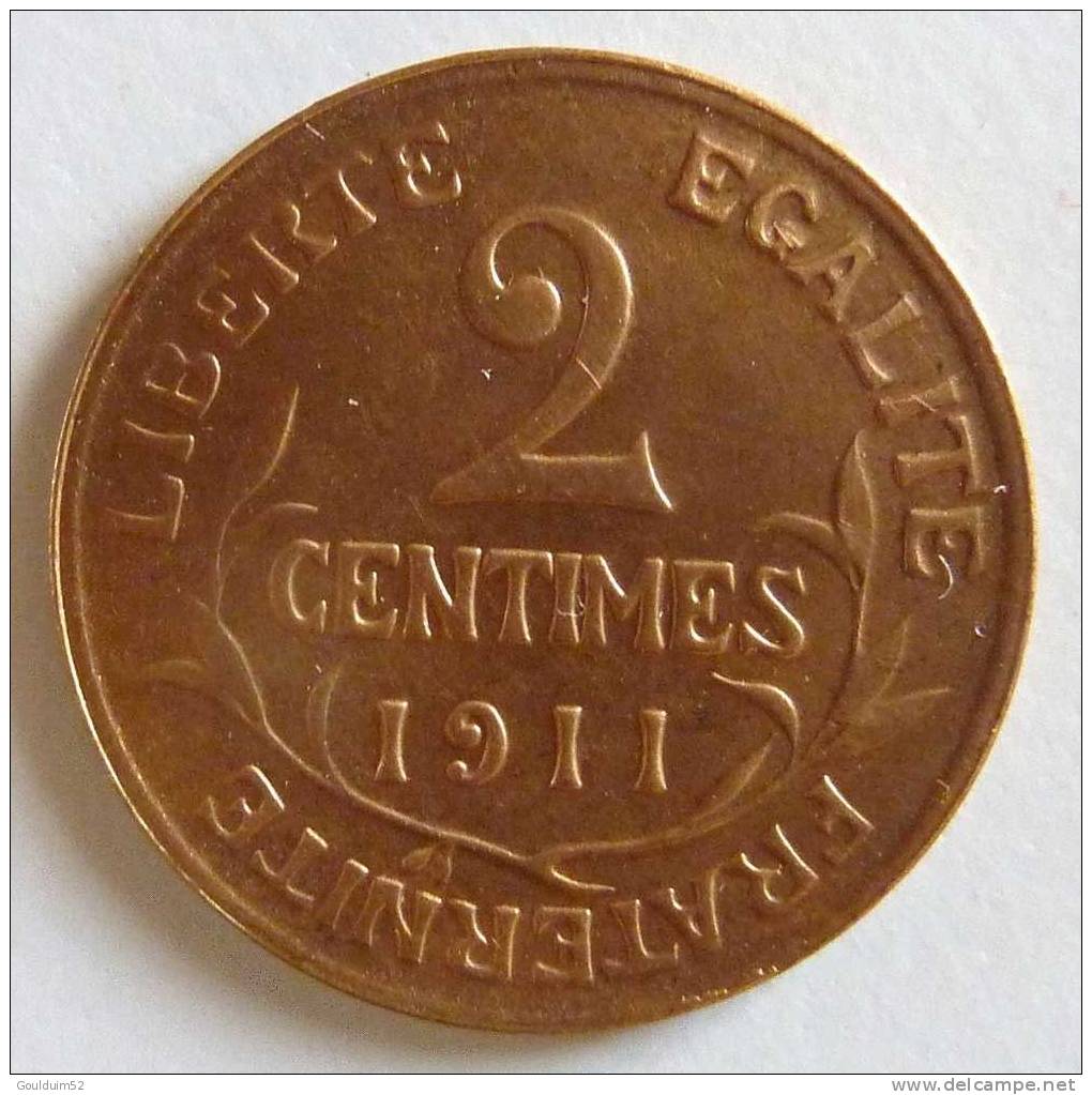 Deux Centimes 1911  Daniel Dupuis - 2 Centimes