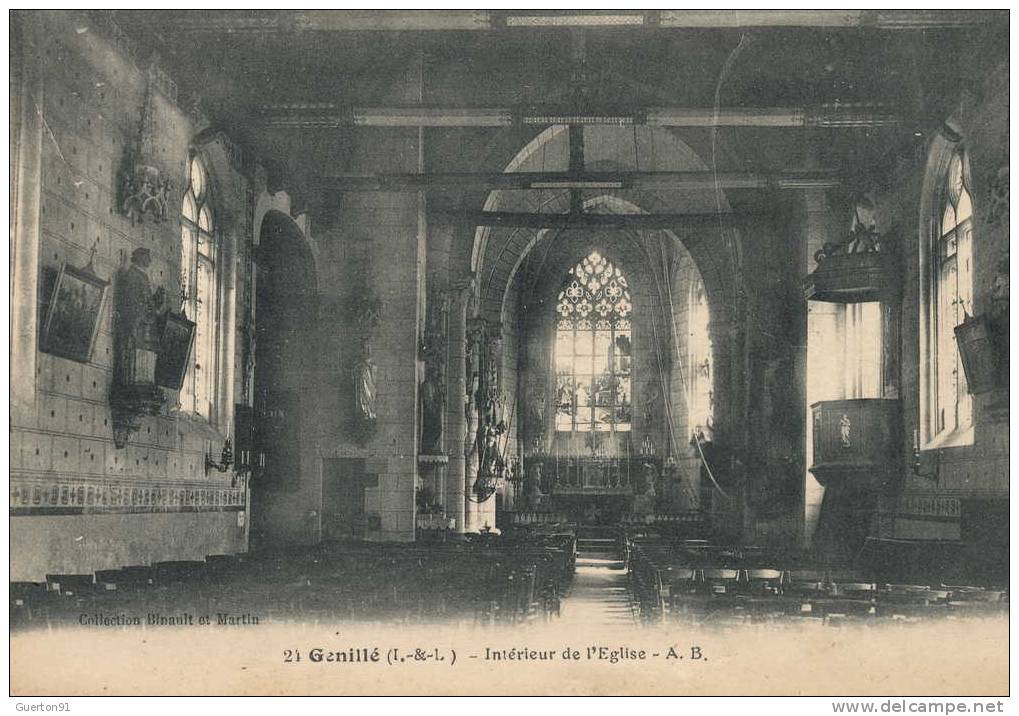 CPA (37)  GENILLÉ  /  Intérieur De L' Église  - - Genillé