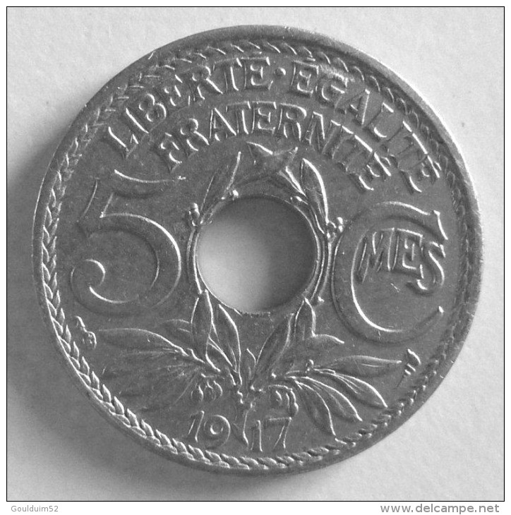 Cinq Centimes 1917 Grand Module  Lindauer - 5 Centimes