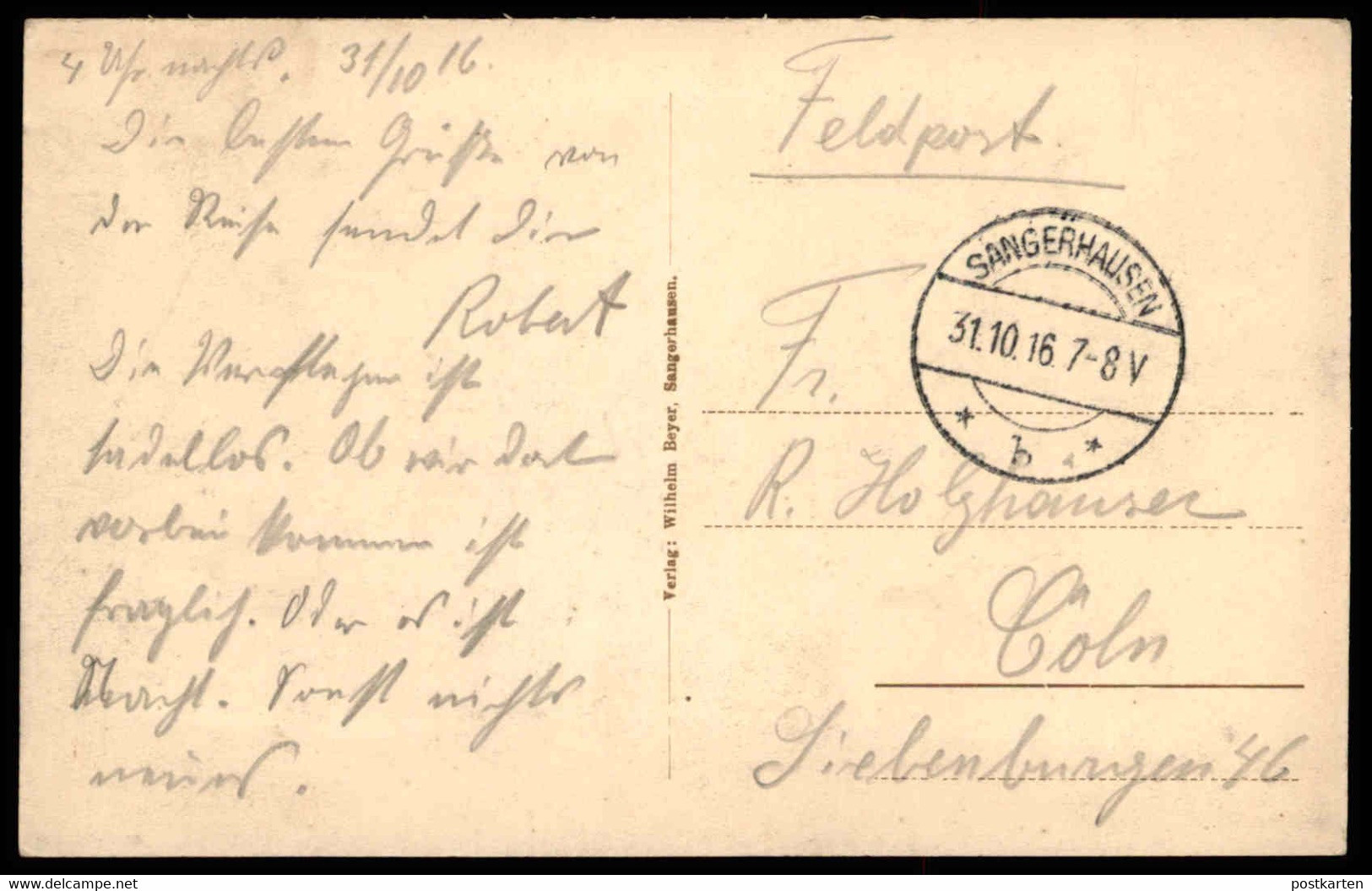 ALTE POSTKARTE SANGERHAUSEN DREIERTEICH 1916 PANORAMA Feldpoststempel Cachet Feldpost Ansichtskarte AK Cpa Postcard - Sangerhausen