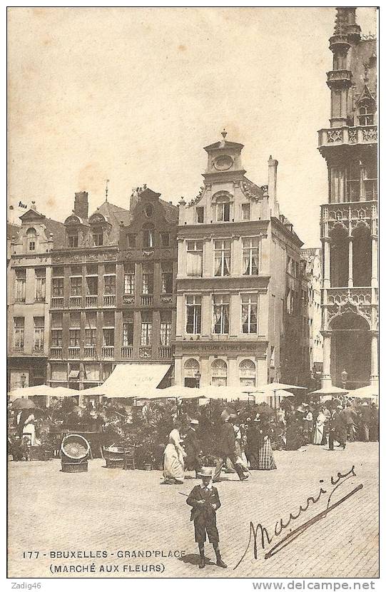 177 - BRUXELLES - GRAND' PLACE - MARCHE AUX FLEURS - Marchés