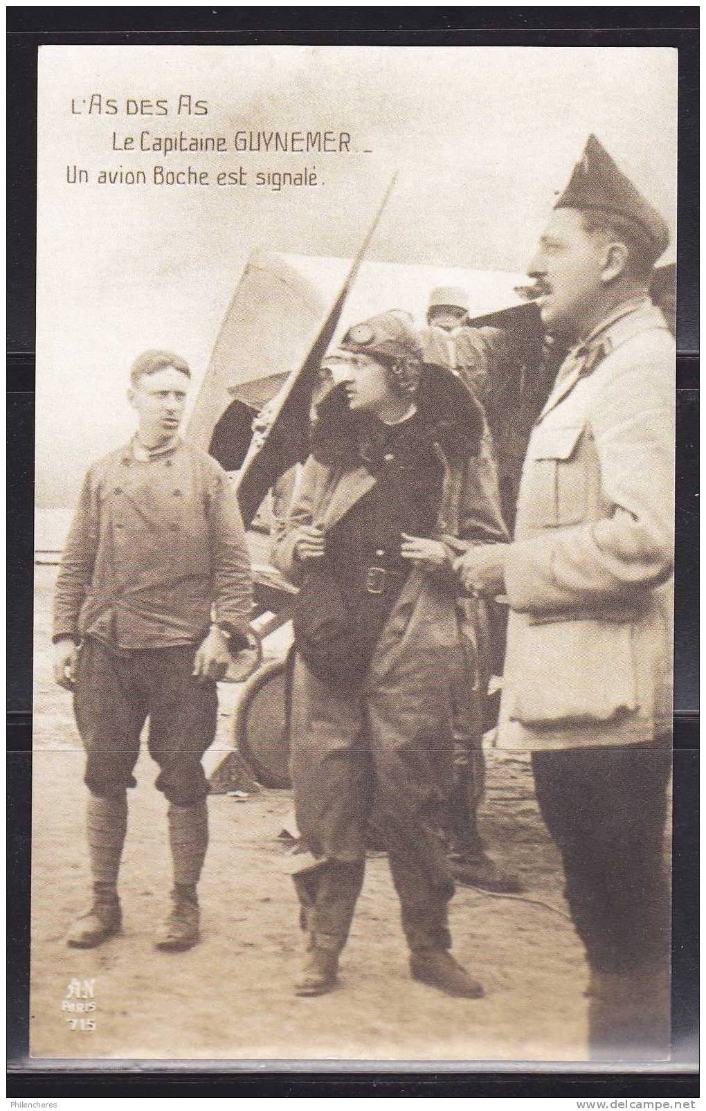Avion - Reproduction (semi Moderne?) - L´as Des As Le Capitaine Guynemer - Un Avion Boche Est Signalé - 1914-1918: 1st War