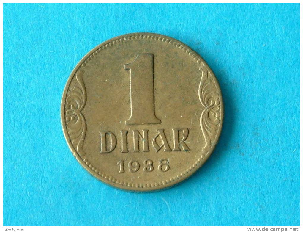 1938 - 1 DINAR / KM 19 ( For Grade, Please See Photo ) !! - Yugoslavia
